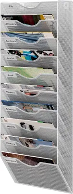 Produktbild von Famanu Wandzeitungshalter 10 Fächer - Weiß