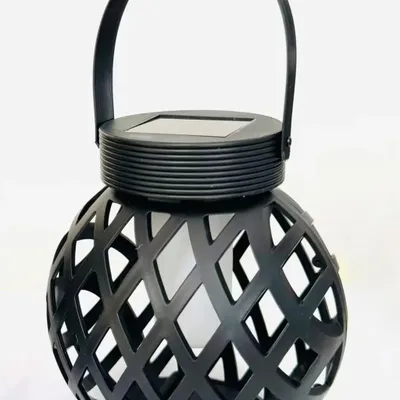 Produktbild von Solar LED Tischlaterne, Raute mit Flammeneffekt