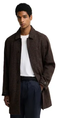 Produktbild von Barbour brauner langer Wintermantel aus Wolle ohne Kapuze mit Knopfverschluss