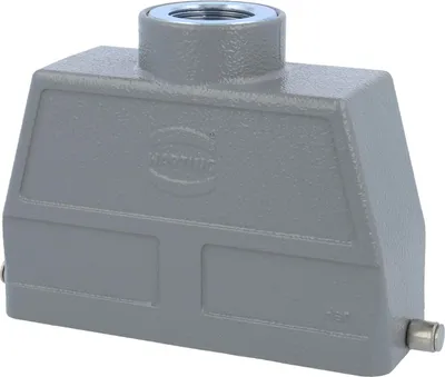 Produktbild von HARTING Han 24B Tüllengehäuse hoch, 1xM25 gerader Kabelabgang, für 1 Bügel (am Unterteil) Verschraubung M25