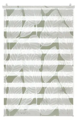 Produktbild von Lichtblick Duo Rollo ohne Bohren, blickdicht, Tageslicht - bunt Grün Blau 45 cm x 150 cm (B x L)