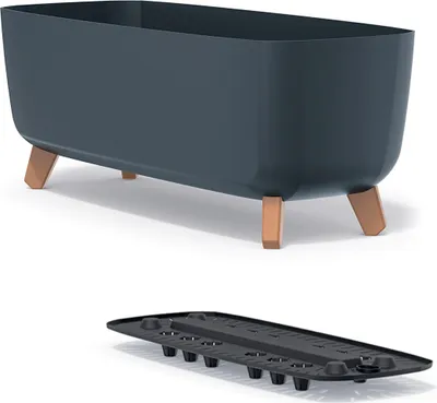 Produktbild von NABBI Kunststoff-Pflanzgefäß auf Beinen DGCL600 58 cm - Anthrazit