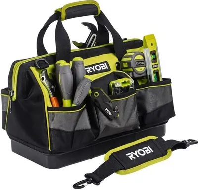 Image de Sac à outils RYOBI, Fond renforcé, 38 x 29 x 20,5 cm, Pour 1 ou 2 outils, RSSSTB1