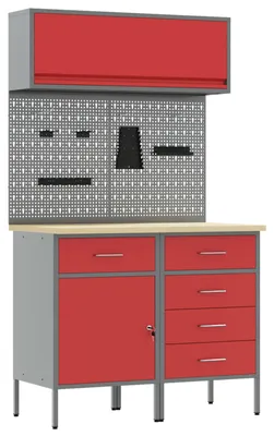Immagine prodotto di Set di mobili da lavoro con cassetto con blocco 5 pcs Rosso