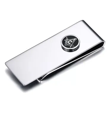 Produktbild von Geldklammer Edelstahl Money Clip Geldclip Hochglanz Silberfarben