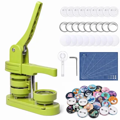 Image de Machine à badges pour bricolage avec 100 accessoires