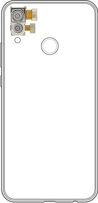 Image de Pièce de rechange Module de caméra arrière avec câble flexible pour Huawei P20 Lite