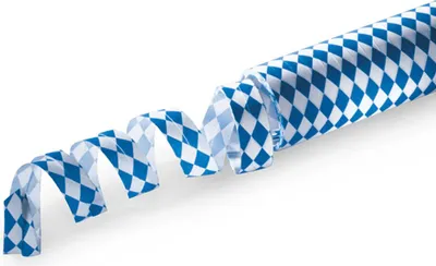 Produktbild von Luftschlangen "Bayern Weiß/Blau"- 4m / 1 Rolle