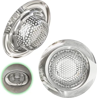 Productafbeelding van Afvoerzeef ∅ 7cm - Set van 2 - Fijnmazig - 2 stuks Metaal