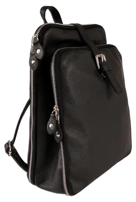 Produktbild von Rucksack schwarz Toscanto Cityrucksack Leder ORTM102RS
