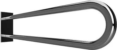 Produktbild von BELP Stützgriff in U-Form Edelstahl poliert mit Abdeckung 100x250x766 mm, 120 kg Traglast für Bad & WC >> zum Bohren