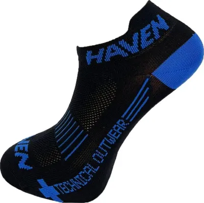 Produktbild von HAVEN Knöchelhohe Fahrradsocken - SNAKE SILVER NEO 2PAK - Schwarz/Blau 44-46