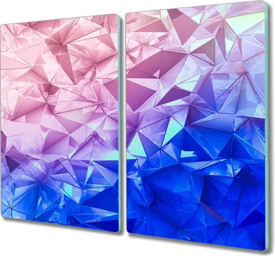 Produktbild von Coloray Hackbrett Kochplattenabdeckung Herdabdeckplatte 2x30x52 cm Schneidebrett Küchenbrett - Geometrie