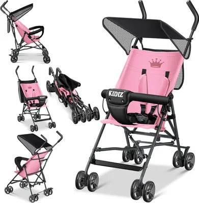 Produktbild von KIDIZ® Kinderwagen CITY Buggy Kinderbuggy klappbar Sportwagen Faltbar 360° 4-Zoll-Räder Inkl. Sonnen- und Regenverdeck zusammenklappbar 5-Punkt-Sicherheitsgurt ab 6 Monate