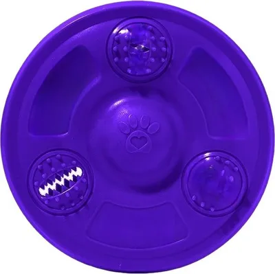 Produktbild von INF Interaktiver TPR Hunde Frisbee mit Leckerli-Funktion - Outdoor Spielzeug Violett