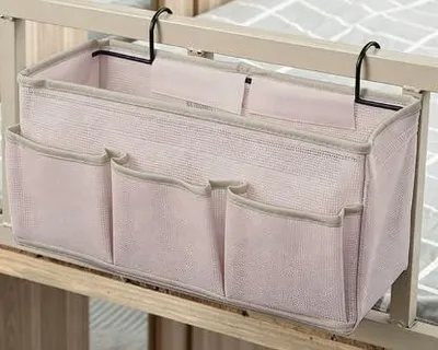 Imagen del producto de Organizador para cuna o cama alta con 3 compartimentos, que ahorra espacio, ideal para guardar objetos