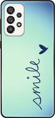 Produktbild von König Design Hülle kompatibel mit Samsung Galaxy A73 5G Kunststoff Soft Handyhülle - Handy Case Smile Blau