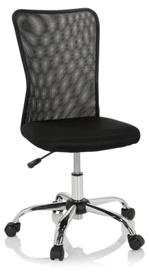 Produktbild von hjh OFFICE Kinderdrehstuhl KIDDY NET I Schreibtischstuhl für Kinder höhenverstellbar ohne Armlehnen Netzstoff