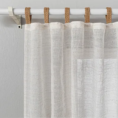 Immagine prodotto di Tende effetto lino con passanti - Set di 2 - 245 x 140 cm - Beige