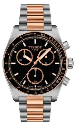 Produktbild von Tissot PR516 Chronograph 40 mm Schweizer Quarz-Uhr mit schwarzem Zifferblatt