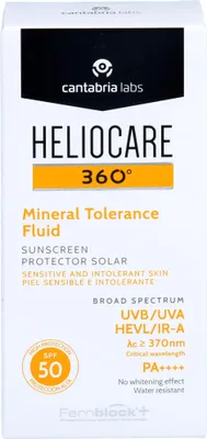 Immagine prodotto di HELIOCARE 360 Fluido Mineral Tolerance SPF 50  per pelli sensibili e atopiche, lozione da 50 ml