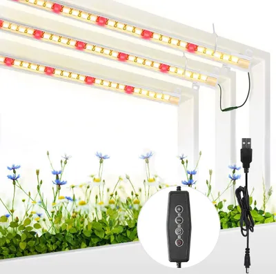 Produktbild von 60W LED Pflanzenlampe Vollspektrum Sonnenlicht USB Zimmerpflanzen Wachstumslampe Pflanzenlicht