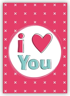 Produktbild von Romantische Liebeskarte, Valentinskarte mit Herz: I love you