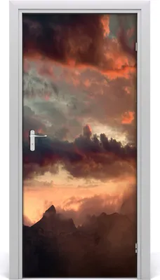 Produktbild von Tulup Türaufkleber 95x205 cm Dekorative Aufkleber Selbstklebend Wasserdichte Tapete Abnehmbar Schlafzimmer Wohnzimmer Wohnkultur - berg Sonnenuntergang