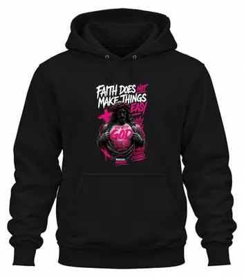 Immagine prodotto di Felpa con cappuccio "For With God Nothing Shall Be Japan Y2K Christlich", colore nero, taglia M