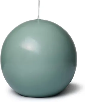 Productafbeelding van Decoratieve Bal Kaars - Sfeerkaars Bol - Gezelligheid Thuis - Handgedipt Paraffinemengsel - 10 cm - Lichtgroen