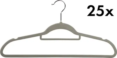 Immagine prodotto di KESPER Appendiabiti per armadio 25 pezzi, plastica, grigio KESPER 16644