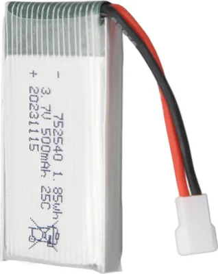 Imagen del producto de Batería de litio de 3.7V y 500mAh, 25C, de alta capacidad, tipo polímero de iones de litio, con conector XH2.54, para accesorios de drones y aeronaves, como el X5C