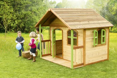 Zdjęcie produktu dla AXI Classic Milan Playhouse Brown/green, Domek dla dzieci wolnostojący, 1,5 lat(a), 1 drzw., Wielobarwny