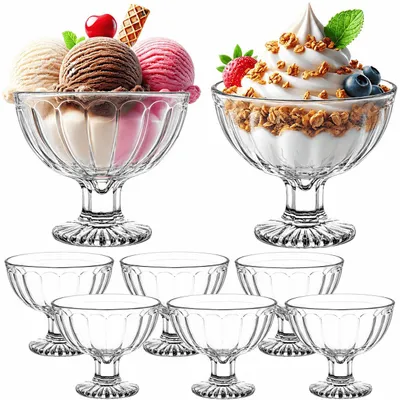 Produktbild von Eisbecher 6 Stück SET Eisschalen Dessertschale Eisgläser Dessertgläser 200 ml