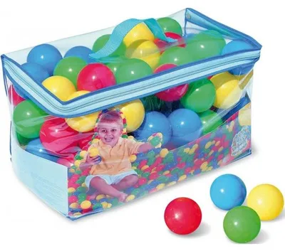 Image de Sac de 100 balles multicolores en plastique - tente a balles