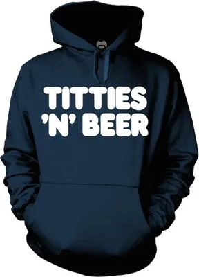 Produktbild von Frank Zappa - "Titties ´N´ Beer" Kapuzenpullover für Herren/Damen Uni PH1796 (S) (Blau)