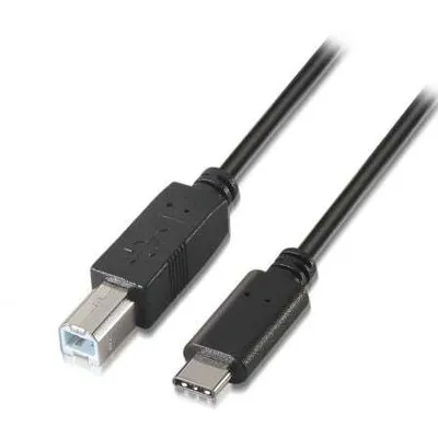 Produktbild von AISENS A107-0053, 1 m, USB C, USB B, USB 2.0, Schwarz