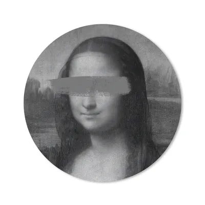 Produktbild von MuchoWow® Mauspad Mousepad Mona Lisa - Leonardo da Vinci - Schwarz - Weiß 30x30 cm - Mousepads - Maus Mat - Pad - Mausunterlage - Tischunterlage - Schreibtischmatten
