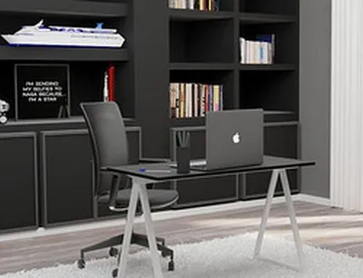 Produktbild von PAPERFLOW Schreibtisch easyHome LV9 weiß/buche