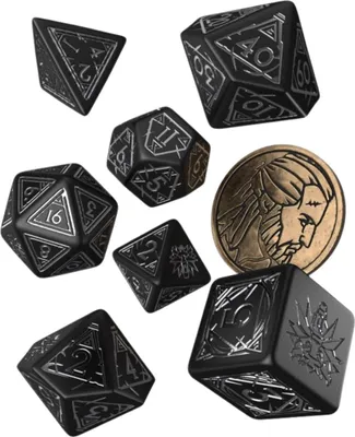 Zdjęcie produktu dla Kości Wiedźmin - Geralt (czarno-srebrne)
