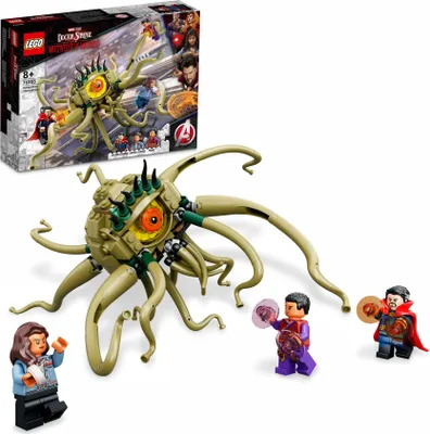 Produktbild von LEGO 76205 Marvel Duell mit Gargantos, Oktopus-Monster mit beweglichen Tentakeln und Dr. Strange Minifigur, Spielzeug für Kinder ab 8 Jahren
