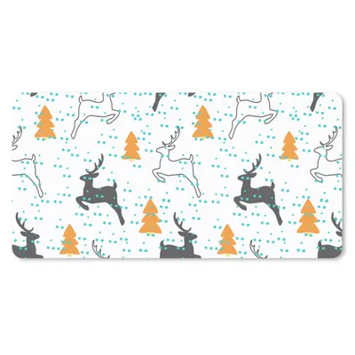 Produktbild von MuchoWow® Mauspad Mousepad Hirsche - Muster - Baum 60x30 cm - Mousepads - Maus Mat - Pad - Mausunterlage - Nachhaltig