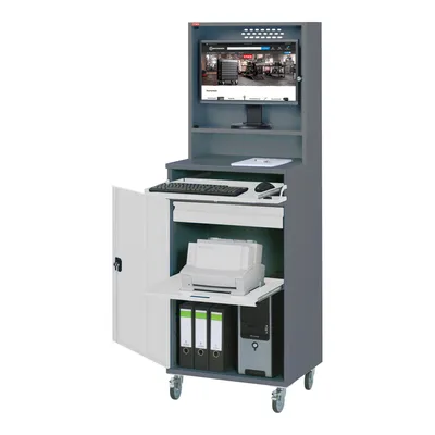 Produktbild von STIER Computerschrank Premium fahrbar BxTxH 650x520x1895 mm