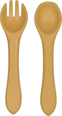 Zdjęcie produktu dla Silikonowe sztućce dla dzieci Tryco Honey Gold TR-392808