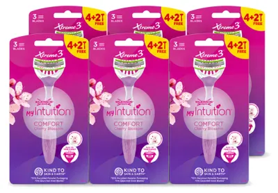 Imagen del producto de 6 afeitadoras desechables Wilkinson Sword Xtreme 3 My Intuition para mujeres - Paquete económico - 6 unidades