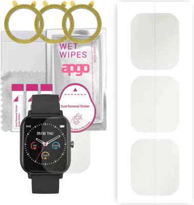 Produktbild von apgo 3 Stück Schutzfolie, Matt, kompatibel mit Maxcom FW35 Aurum Smartwatch, Hydrogel Displayschutzfolie mit Positionierhilfe, Displayfolie, robust und kratzfest