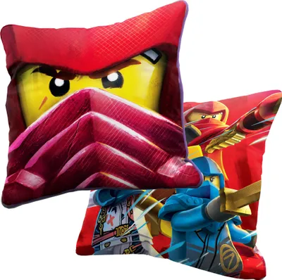 Image de Coussin LEGO Ninjago Dragons Rising Temple City 40 x 40 cm assorti au linge de lit