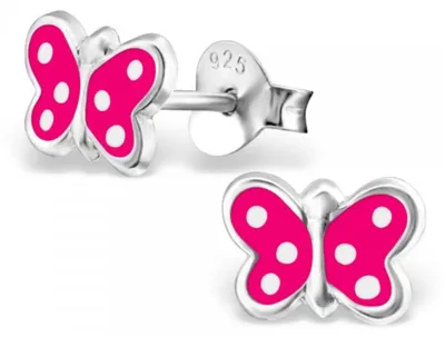 Produktbild von Kinder Ohrstecker Silber Ohrringe Schmetterling