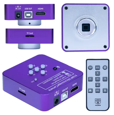 Imagen del producto de Cámara de Microscopio Puppis Pink PRO KMPPP-HDMI-USB 51MP – Alta Calidad de Imagen | Conexión HDMI/USB | Uso Científico