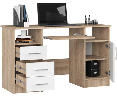 Produktbild von Schreibtisch mit Schubladen | Bürotisch | Tastaturablage